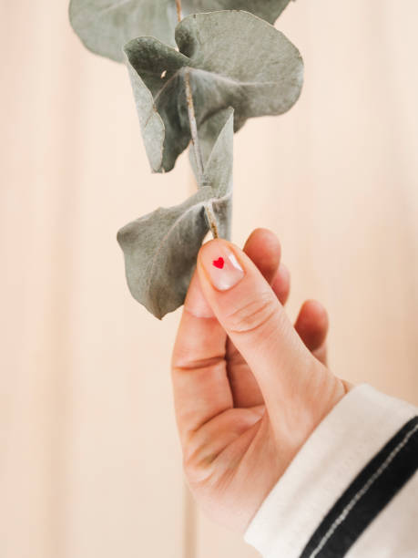 Kalp Figürlü Minimal Tırnak Tasarımı